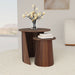 Lionett - 2 Piece Round Nesting Table Set And Round Design - Dark Brown Furniture Max