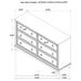 Wedner - 6 Drawer Dresser - Oak Furniture Max