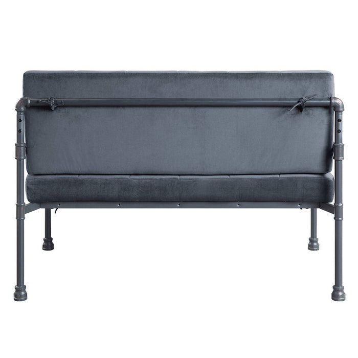 Brantley - Loveseat - Gray Velvet & Sandy Gray ACME