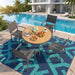Outdoor Round Patio Table With Slatted Top - Gray Home Essentials