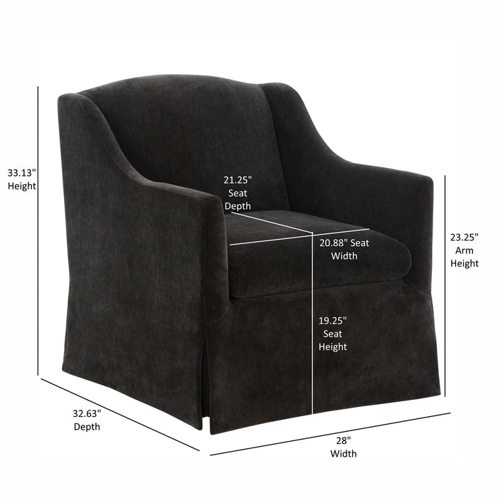 Luisa - Skirted Swivel Accent Chair