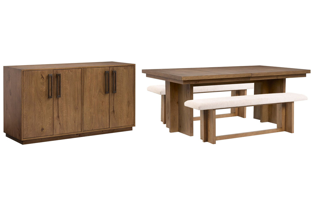 Marcel - Extendable Trestle Dining Table Set Magnussen Furniture