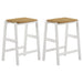 Cowichan - Backless Counter Stool (Set of 2) - White Furniture Max