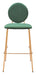 Odessa - Barstool (Set of 2) - Green / Gold Zuo Modern