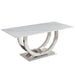 Rectangular Dining Table - Silver / White Home Essentials