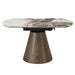 Eada - Dining Table With Ceramic Top - Beige Chenille, Ceramic Top & Walnut ACME