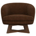Swivel Accent Chair With Sculptural Base Emerald Home