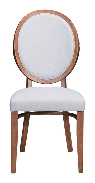 Regents - Dining Chair (Set of 2) - Walnut / Light Gray Zuo Modern