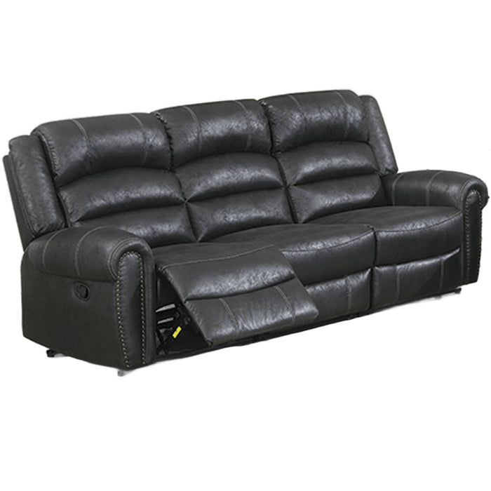 Power Reclining Sofa With Built In USB Port - Black Home Essentials