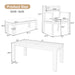 Outdoor Dining Set Rectangular Table With Umbrella Hole Hearth and Haven