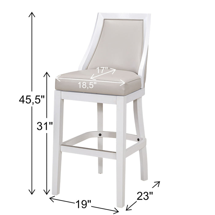 Modern Swivel Stool With Tall Back Home Essentials