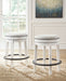 Valebeck - 5 Pc. - Counter Table With Wine Rack, 4 Swivel Stools - White / Brown Signature Design by Ashley®