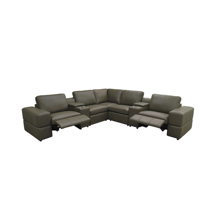 Upholstered Large Arms Sectional With Recliner Seats Home Essentials