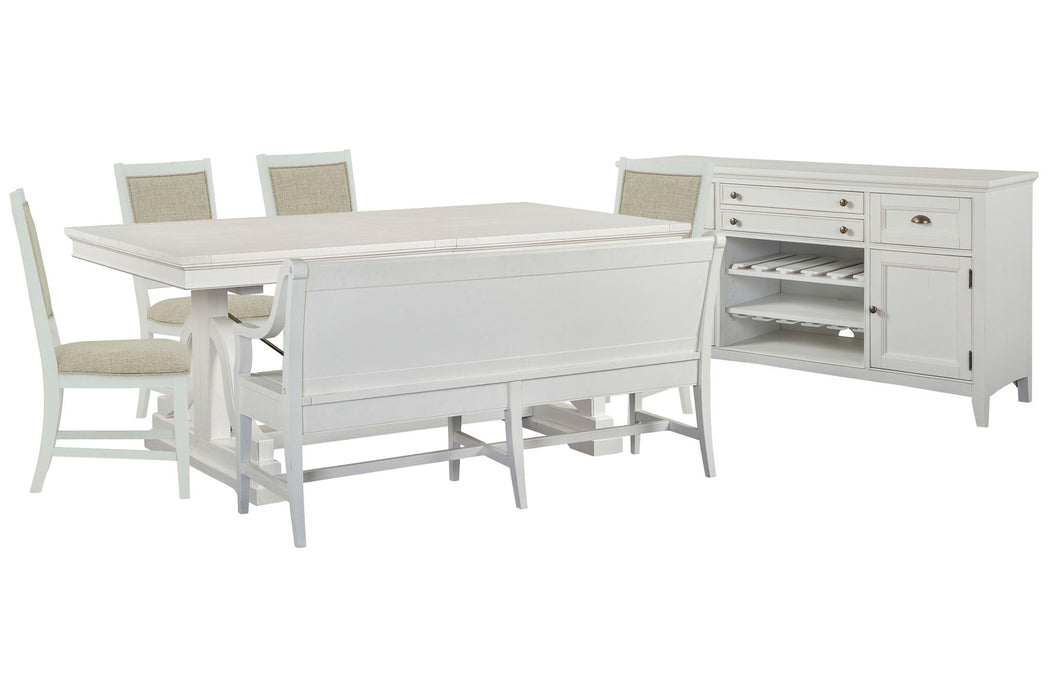Heron Cove - Extendable Trestle Dining Table Set Magnussen Furniture