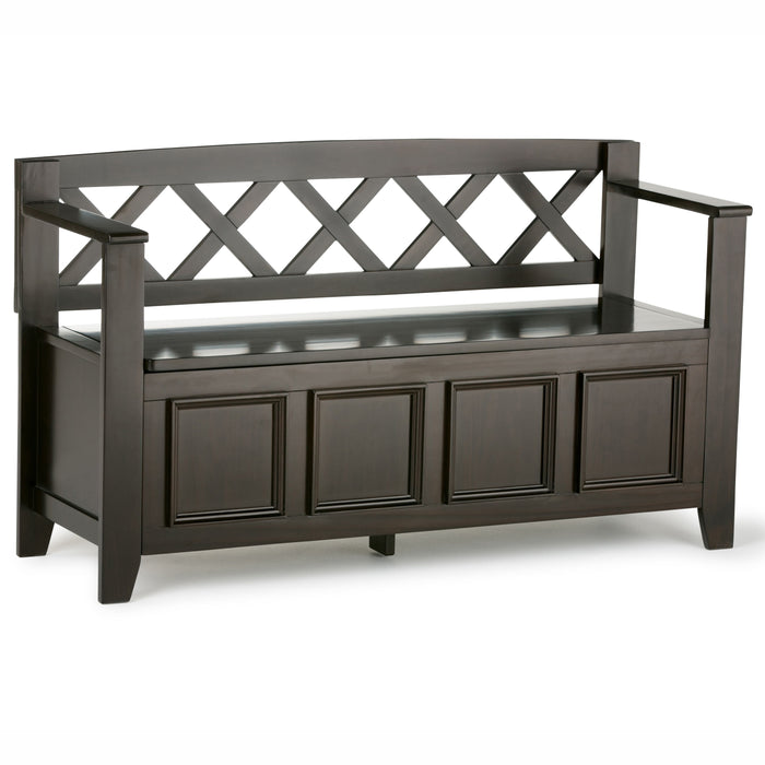 Amherst - Entryway Storage Bench - Hickory Brown