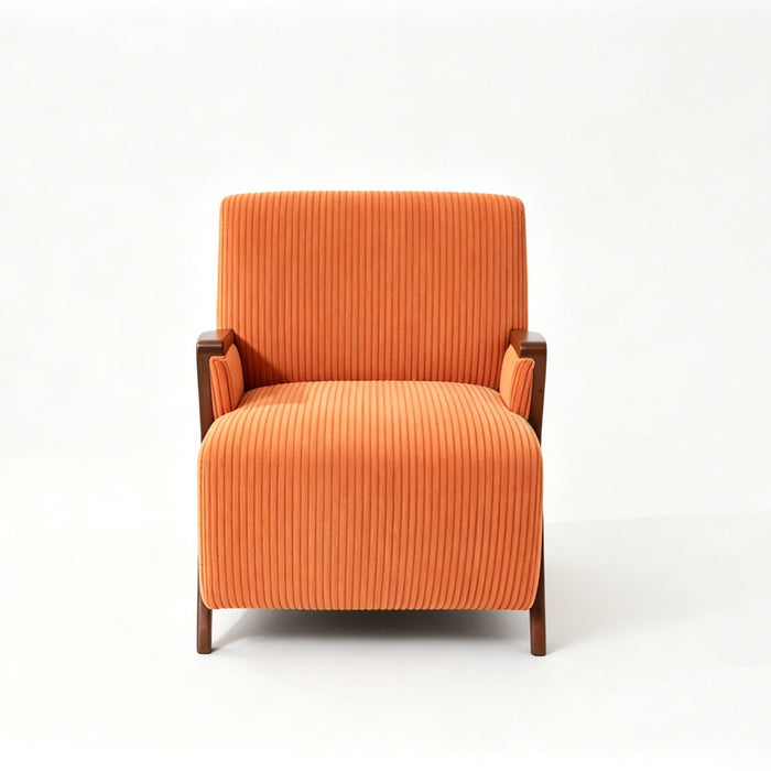 Armrest Accent Chair - Dark Orange Home Essentials
