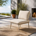 Modular Patio Armless Sofa Chair With Thick Cushion - Off White Home Essentials