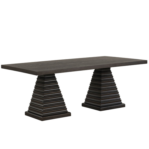 Plateau - 78" Rectangle Dining Table - Top & Base - Dark Brown New Classic