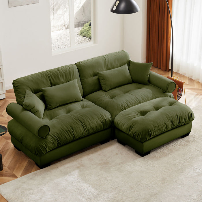 Super Comfort Oversized Modular Sectional Sofa With Movable Ottoman Home Essentials