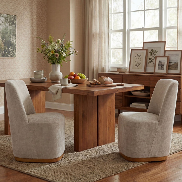 Indoor Upholstered Dining Chair (Set of 2) Noble House