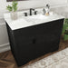 Bathroom Vanity Set, Fluted Cabinet, 3 Faucet Holes, Sink Included - Black Home Essentials