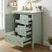 Retro Bathroom Vanity With Sink, Soft Closing Cabinet & Drawers Noble House