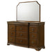 Leonide - 9 Drawer Dresser With Mirror - Cherry Furniture Max