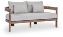 Newport - Water Resistant Fabric 65" Upholstered Outdoor Patio Loveseat Meridian Furniture