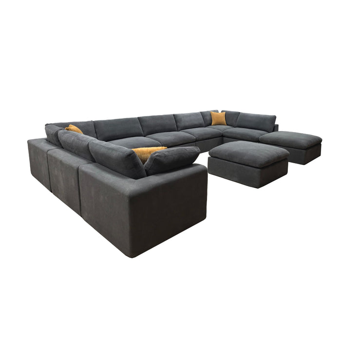 Custom Configuration Modular Sectional & Toss Pillows Home Essentials