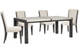 Plum Creek - 5 Piece Rectangular Dining Table Set Magnussen Furniture