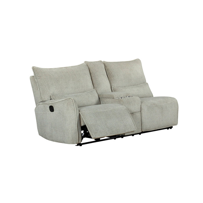 Remsen - LAF Console Loveseat With Dual Recliner - Latte