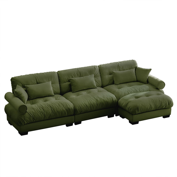 Super Comfort Oversized Modular Sectional Sofa With Movable Ottoman Home Essentials