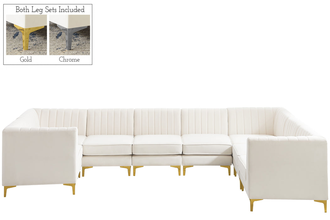 Alina - Modular Sectional 8 Piece - Cream - Fabric