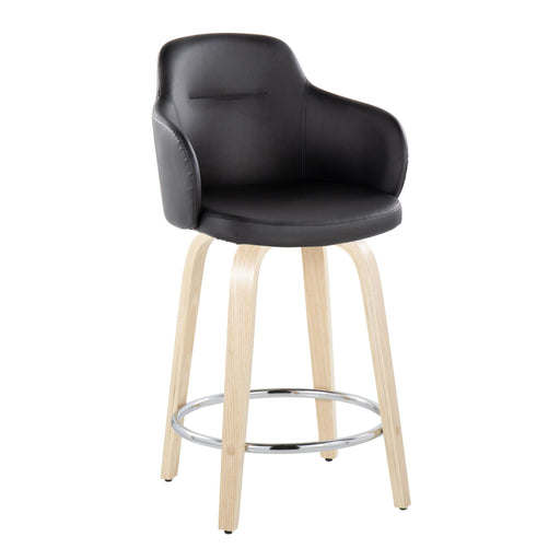 Boyne - Contemporary Fixed Height Counter Stool & Swivel With Round Footrest (Set of 2) Lumi Source