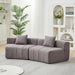 Curved Sectional Sofa With 2 Pillows For Living Room - Gray Home Essentials