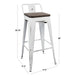 Oregon - Industrial Low Back Barstool (Set of 2) - Black Lumi Source