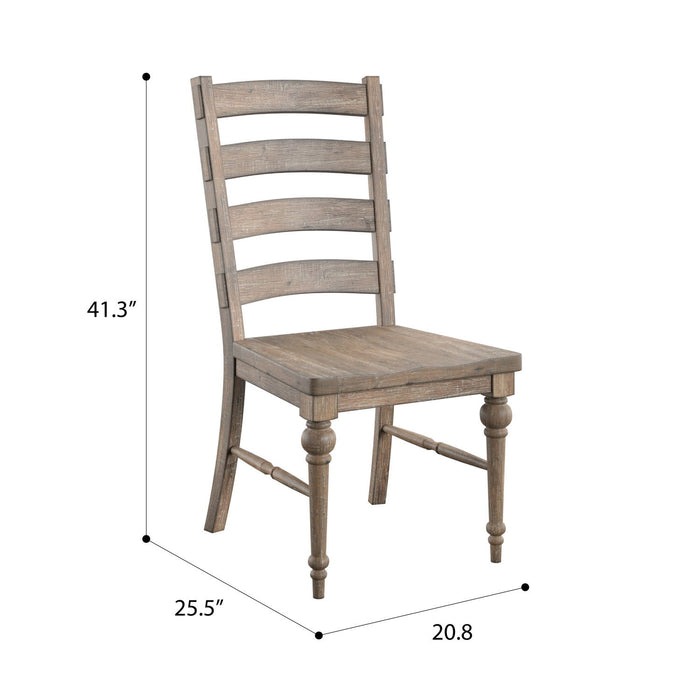 Ladderback Dining Chairs, (Set of 2) - Taupe Emerald Home