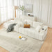 L - Shaped Sectional Sofa With Cup Holders & Side Pockets Home Essentials