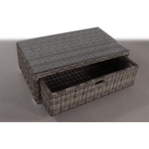 Glass Outdoor Coffee Table - Gray Mix LSI Patio Furniture