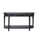 Carved Console Table With Storage Shelf For Living Room - Black Home Essentials