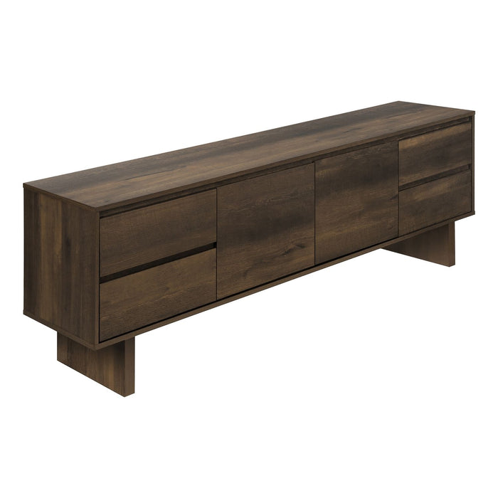 TV Stand With Storage Drawers And Cabinet - Brown 8th Street