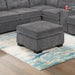 Sectional Set With Reversible Loveseat, USB Console, Corner Wedge & Ottoman Home Essentials