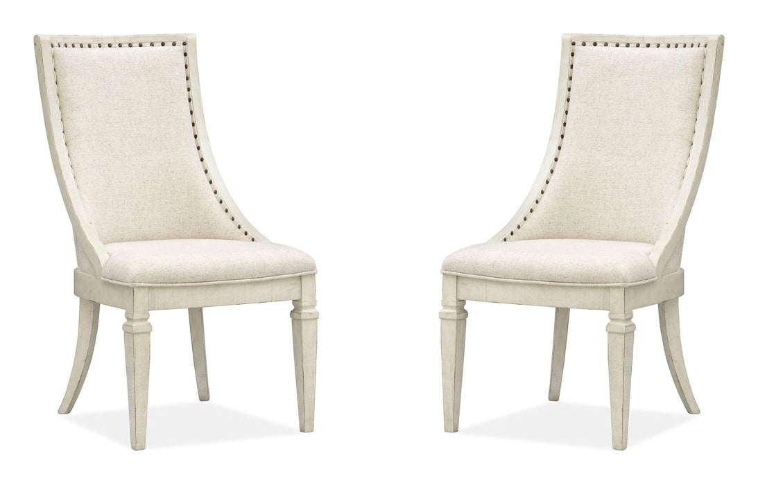 Newport - Dining Arm Chair With Upholstered Seat & Back (Set of 2) - Alabaster Magnussen Furniture