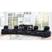 9 Piece Home Theater Seating Set With Recliners And Wedge Consoles - Black Furniture Max