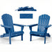 Folding Adirondack Lounge Chair With Embossed Grain For Patio, Backyard, Deck Or Pool Side - Navy Blue Home Essentials