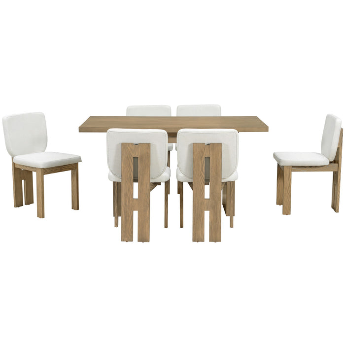 Dining Table Set For 6 With Upholstered Chairs Hearth and Haven