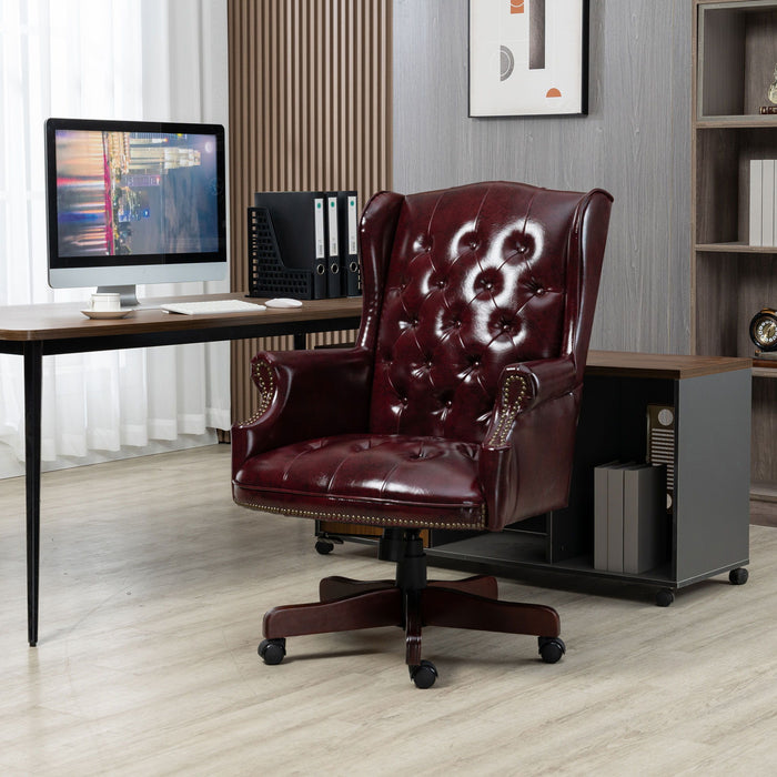 Executive Office Chair, High Back Reclining Comfortable Desk Chair With Smooth Glide Caster Wheels