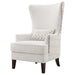 Lindstrom - Wingback Accent With Contoured Back - Ivory White Furniture Max
