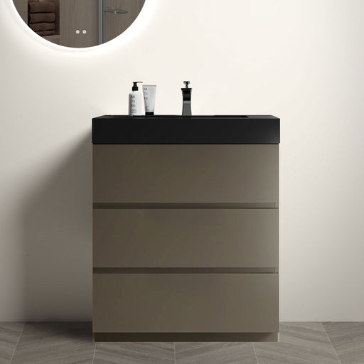 Alice - Bathroom Vanity With Sink, Large Storage Freestanding Bathroom Vanity For Modern Bathroom, One-Piece Sink Basin Without Drain And Faucet Home Essentials