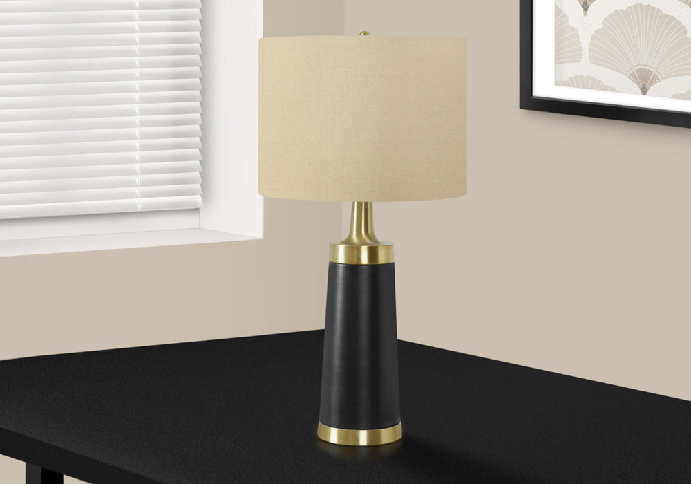 Lighting, Table Lamp, Resin, Contemporary - Black / Cream